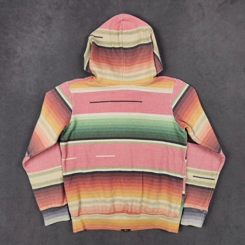 Aviator Nation Zip Hoodie Kids 10 Multicolor Serape Stripe Lightning‎ Bolt USA